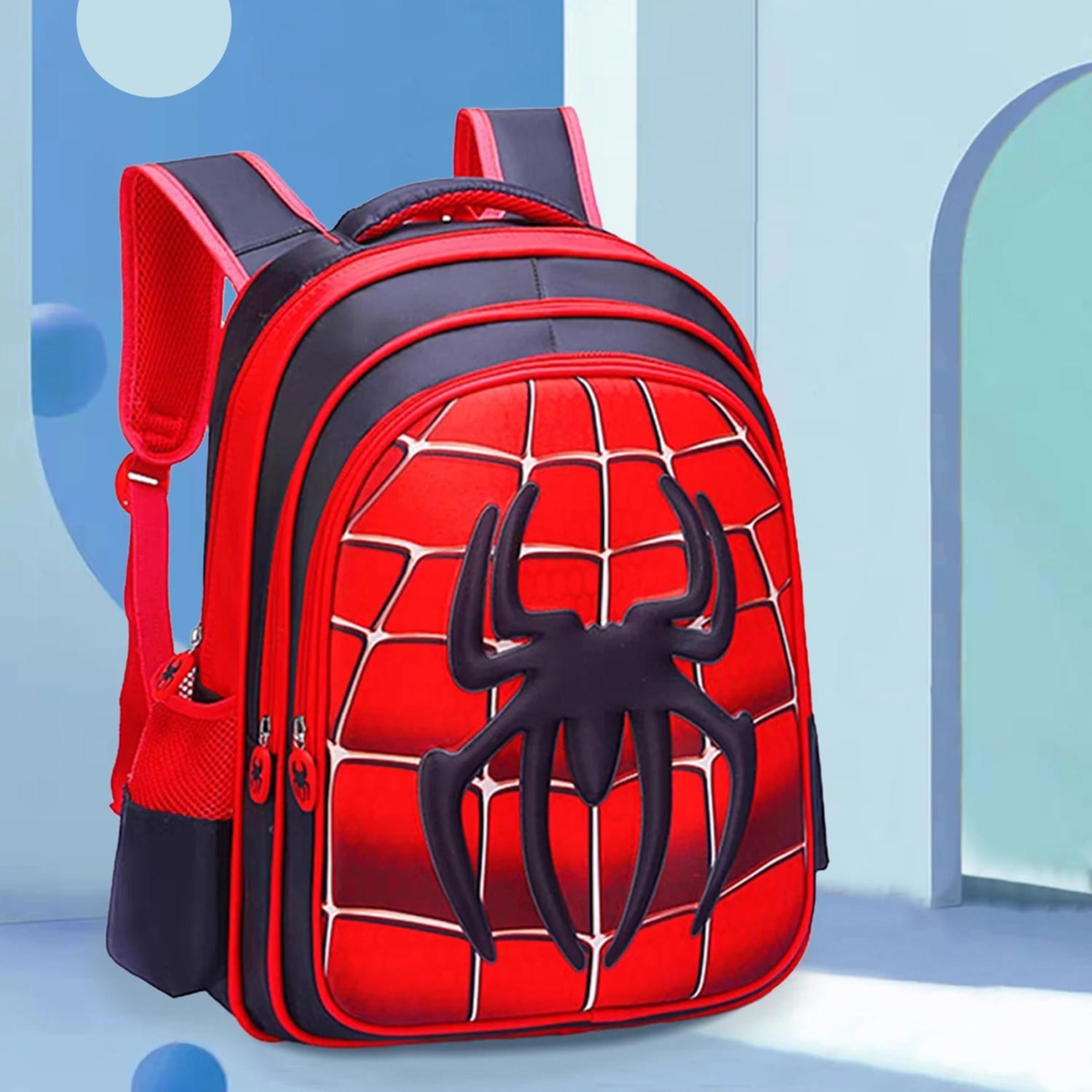 【Great Selection】 3D three-dimensional cartoon spider schoolbag set of children's schoolbag cute boys cartoon shoulder bag