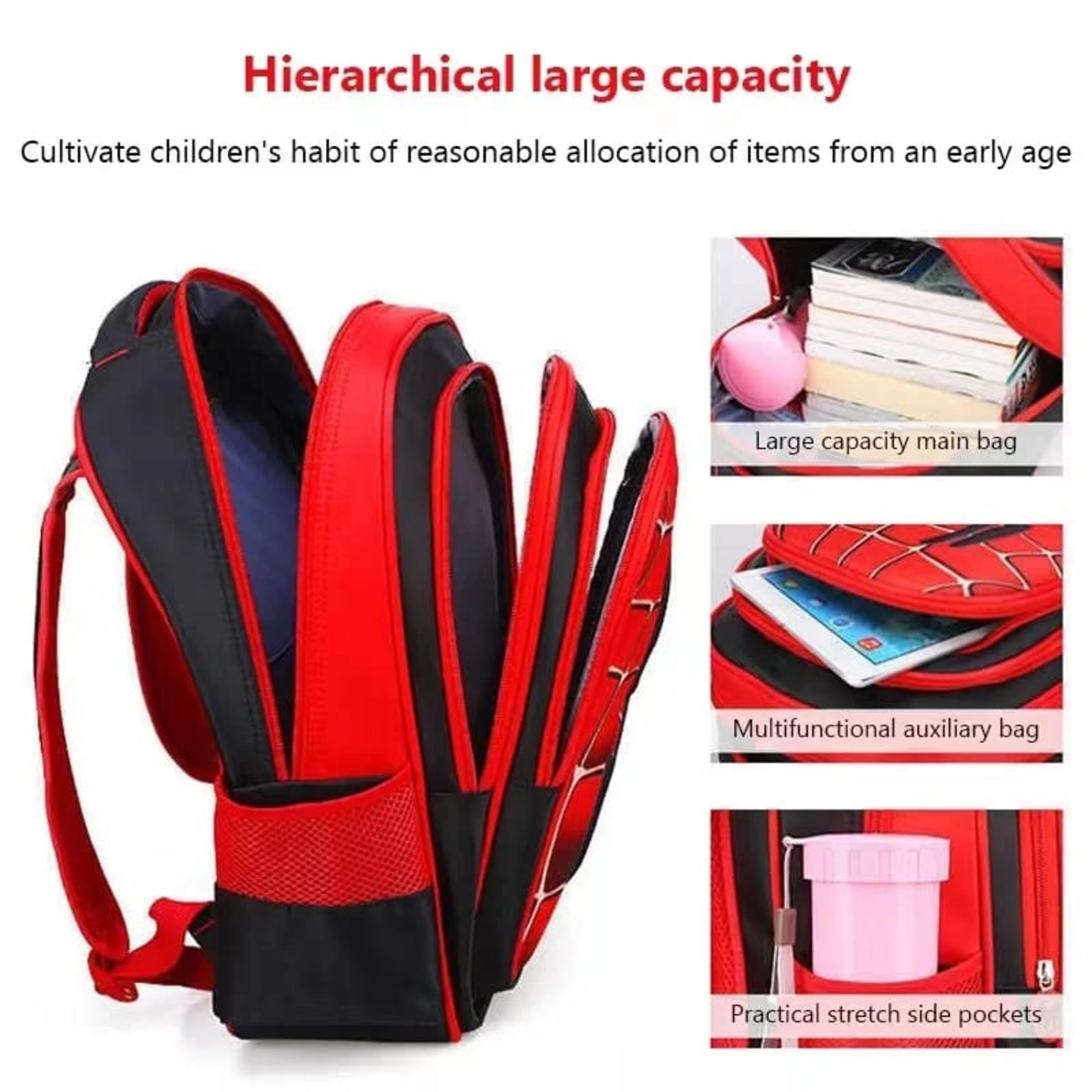 【Great Selection】 3D three-dimensional cartoon spider schoolbag set of children's schoolbag cute boys cartoon shoulder bag alternate