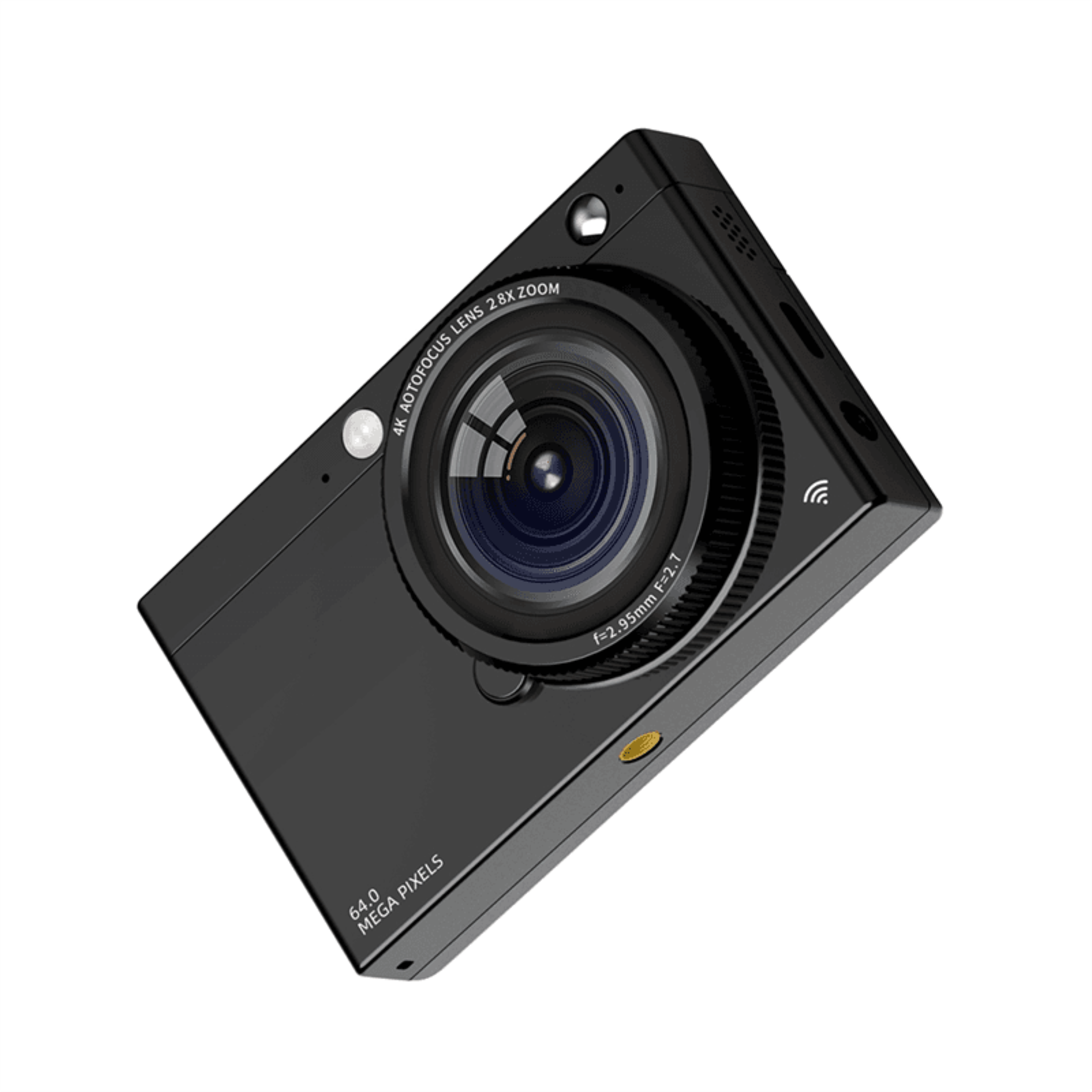 HD CCD Digital Camera 4K Autofocus LENS 64MP Digital Video Camera 28X Zoom Compact Point and Beauty Camera Black