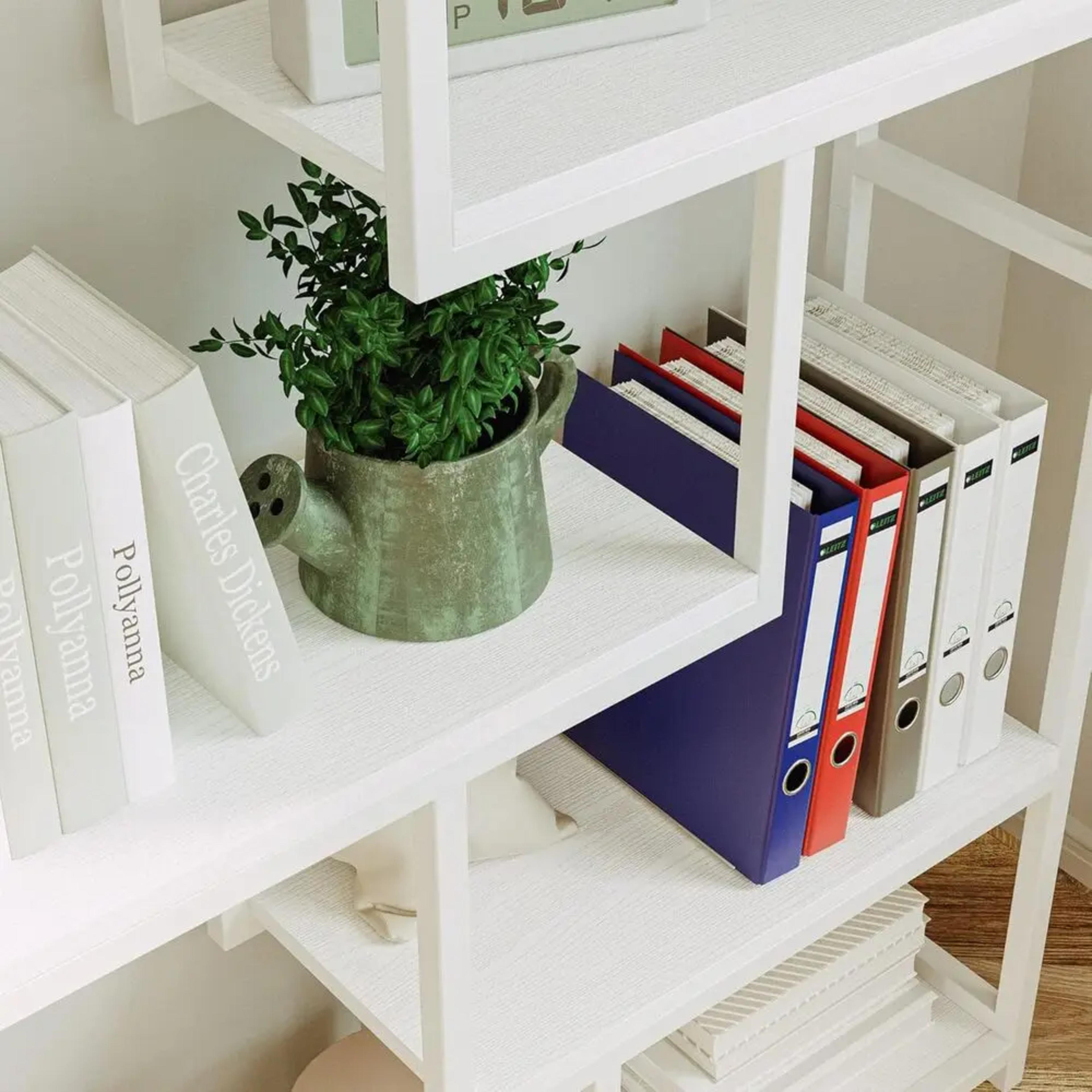 IRONCK Bookshelves and Bookcases 6-Shelf Etagere Bookcase, Industrial Open Display Shelves Geometric Bookcase with Sturdy Frame view 3