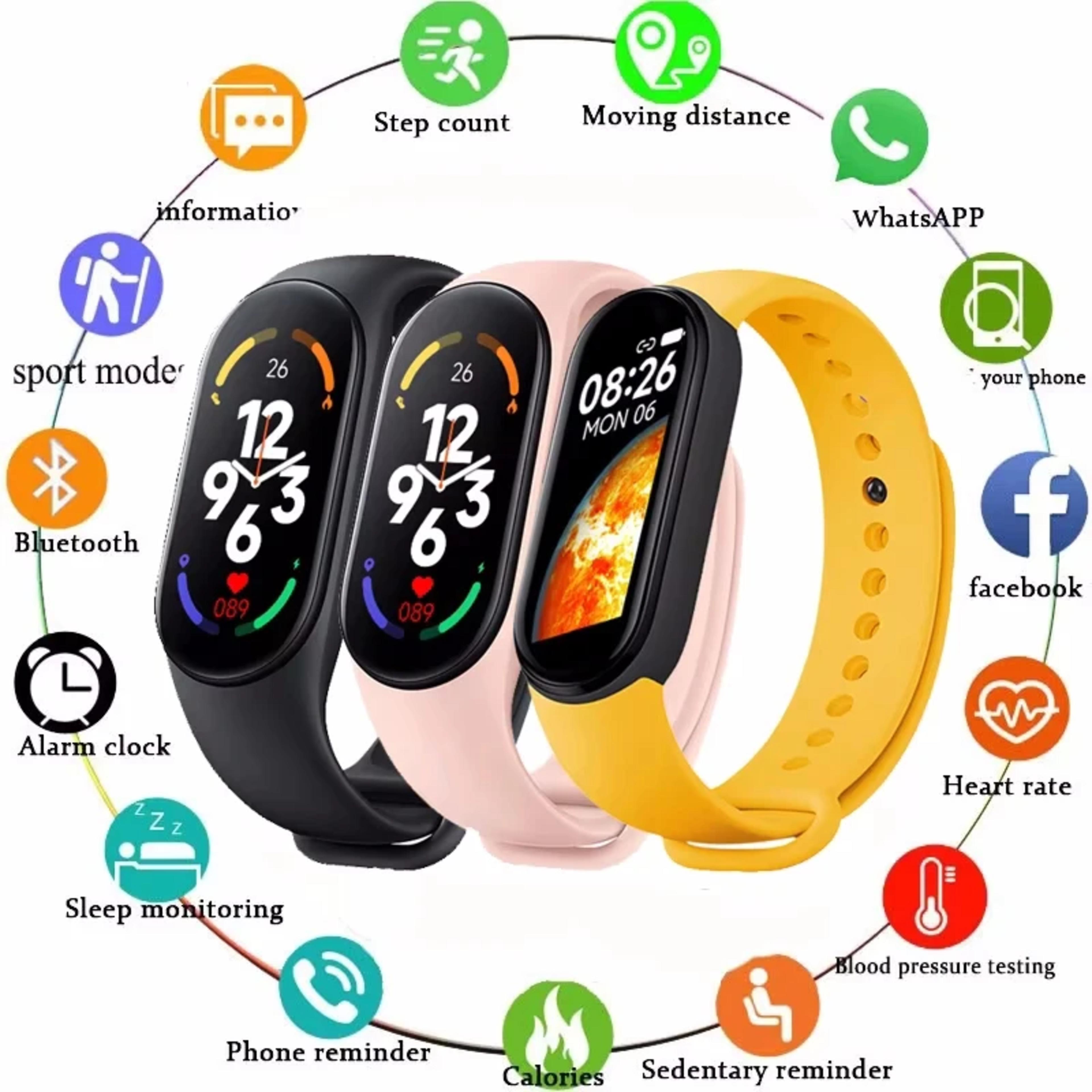 M7 Smart Watch Men Women Fitness Tracker Watch Heart Rate Blood Pressure Monitor Smart watch Sports Waterproof Watches Smart Band