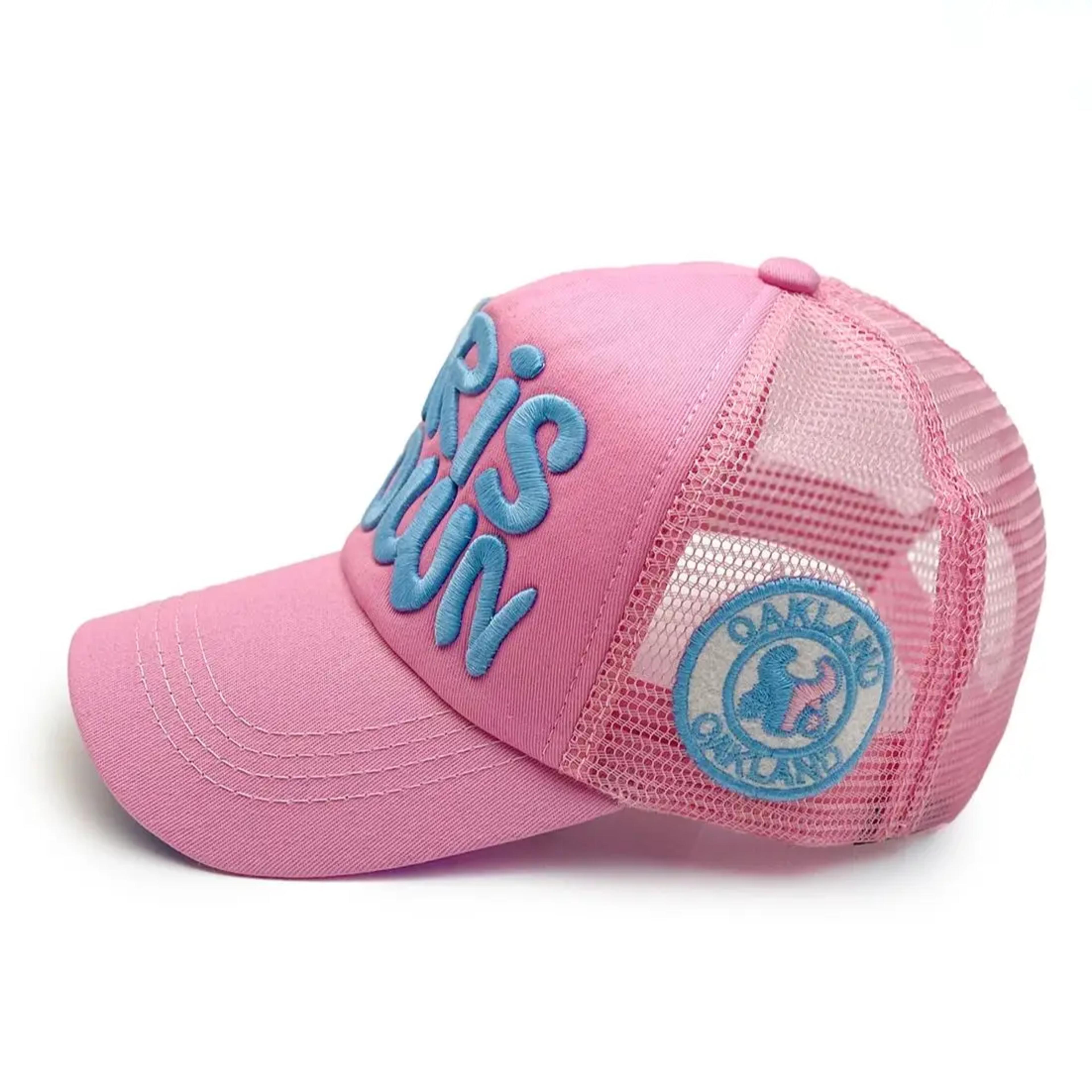Mesh breathable baseball cap summer stitching letter embroidery sun visor cap outdoor sports breathable sun visor cap view 3