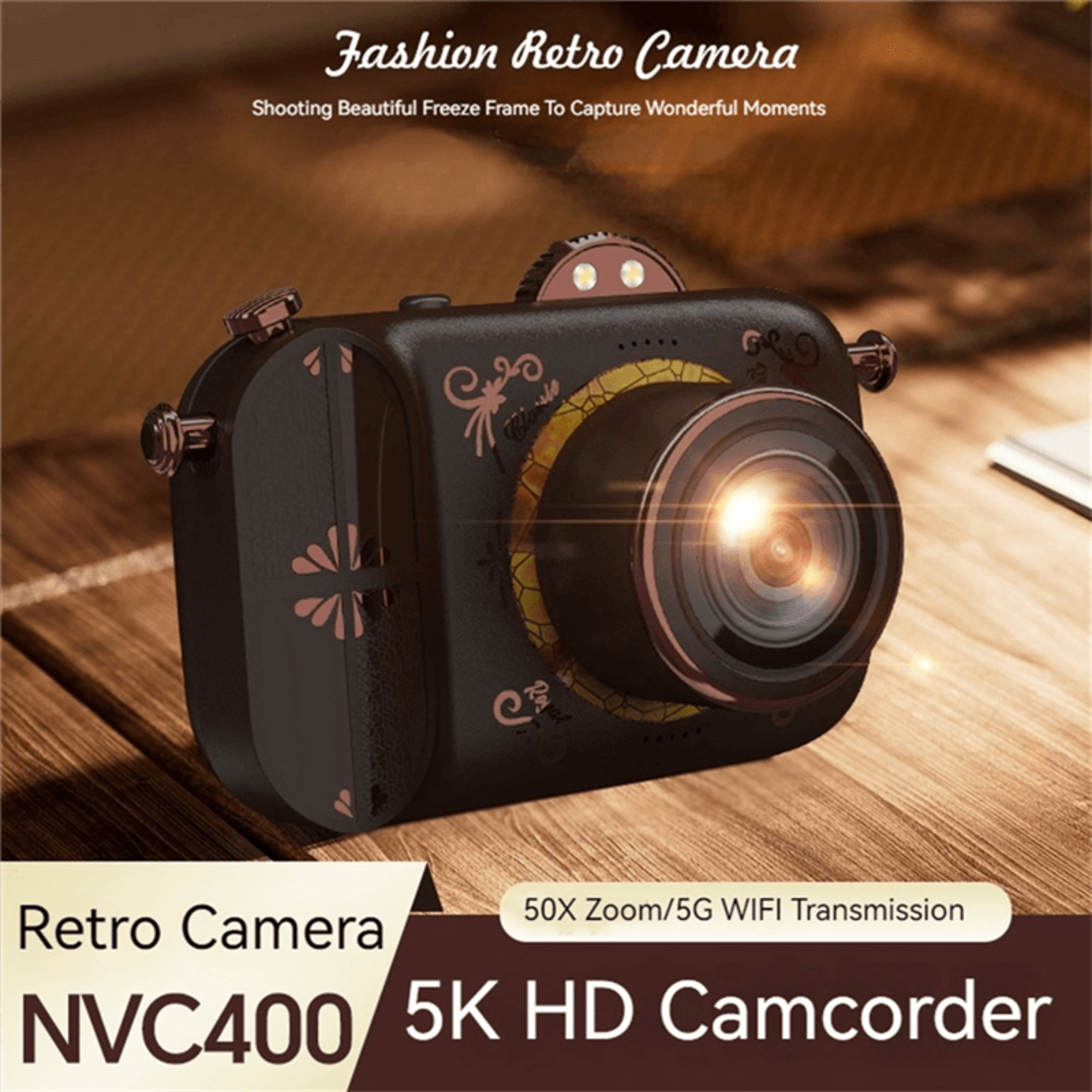 NVC400 5K HD Digital WIFI SLR Camcorder Camera 96MP Vintage Camera alternate