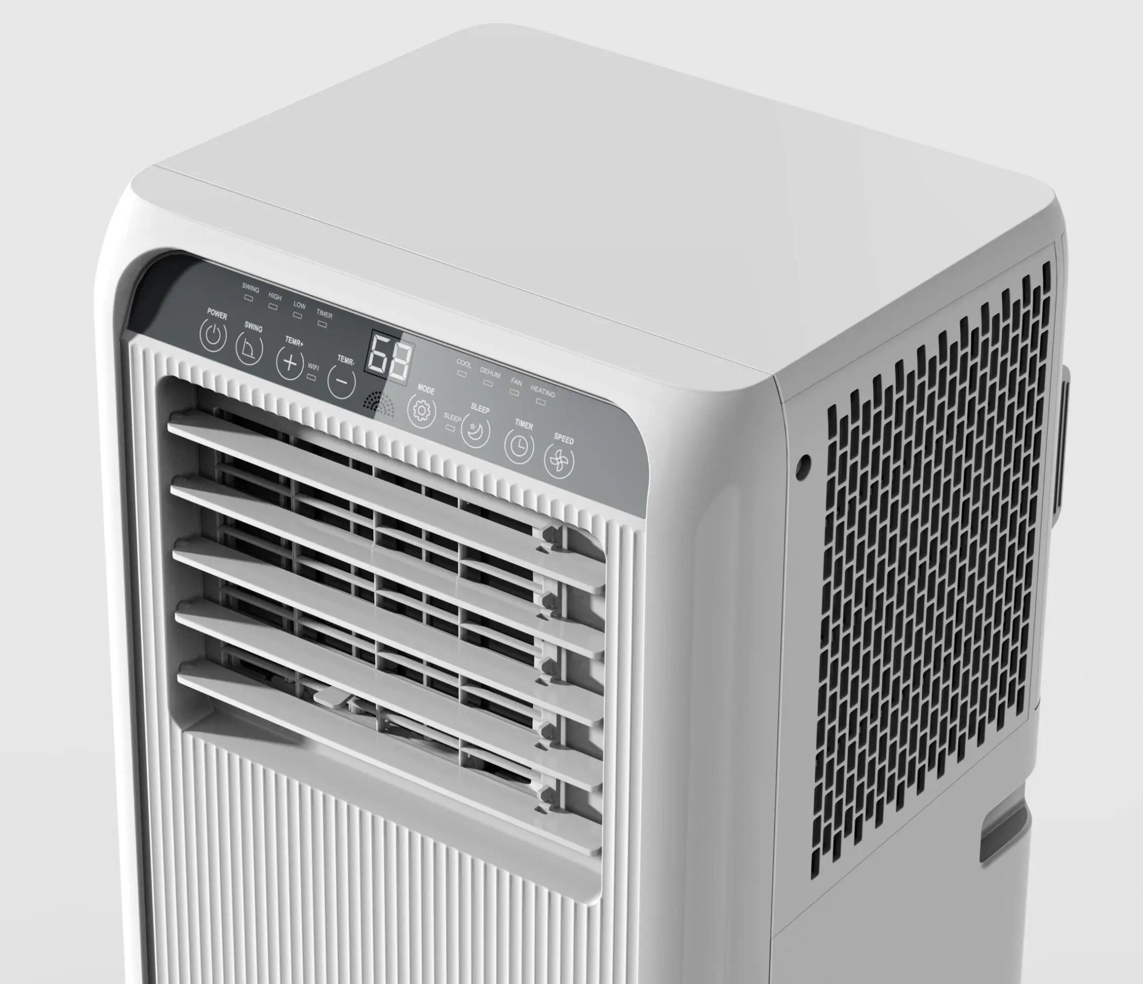 Portable 9000BTU Air Conditioner with Dehumidifier & Cooling Fan - 3-in-1 AC Unit for Home view 3