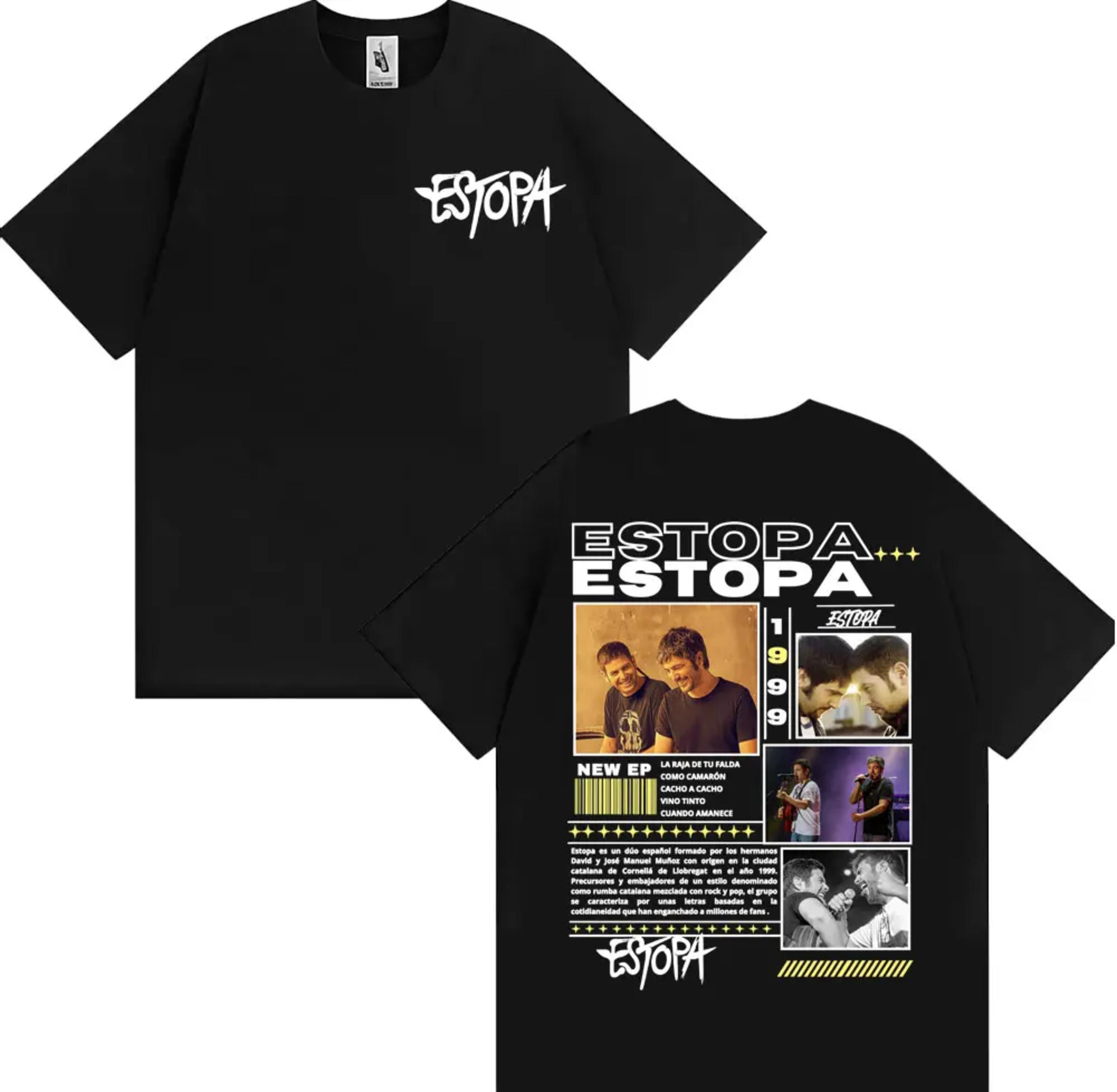 Rapper Estopa 1999 Tour Graphics T-shirts Men Women Fashion Hip Hop High Street T Shirt Summer Tops Oversized T-shirt Streetwear
