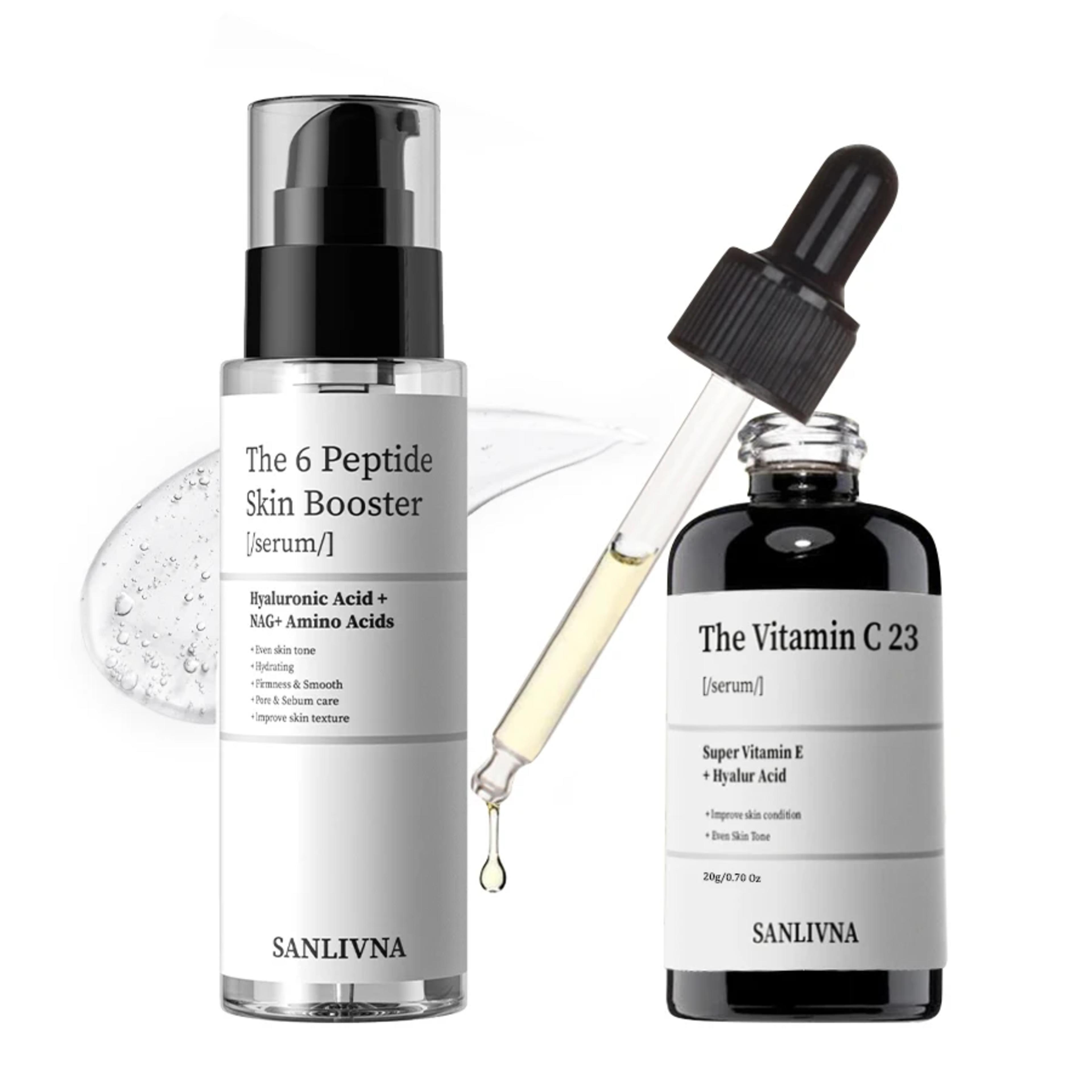 Vitamin C 23% Peptide Enhanced Kit - Improve Dull Skin Tone - Korean Skincare, Vitamin C Serum, Face Serum Kit Anti-Aging alternate