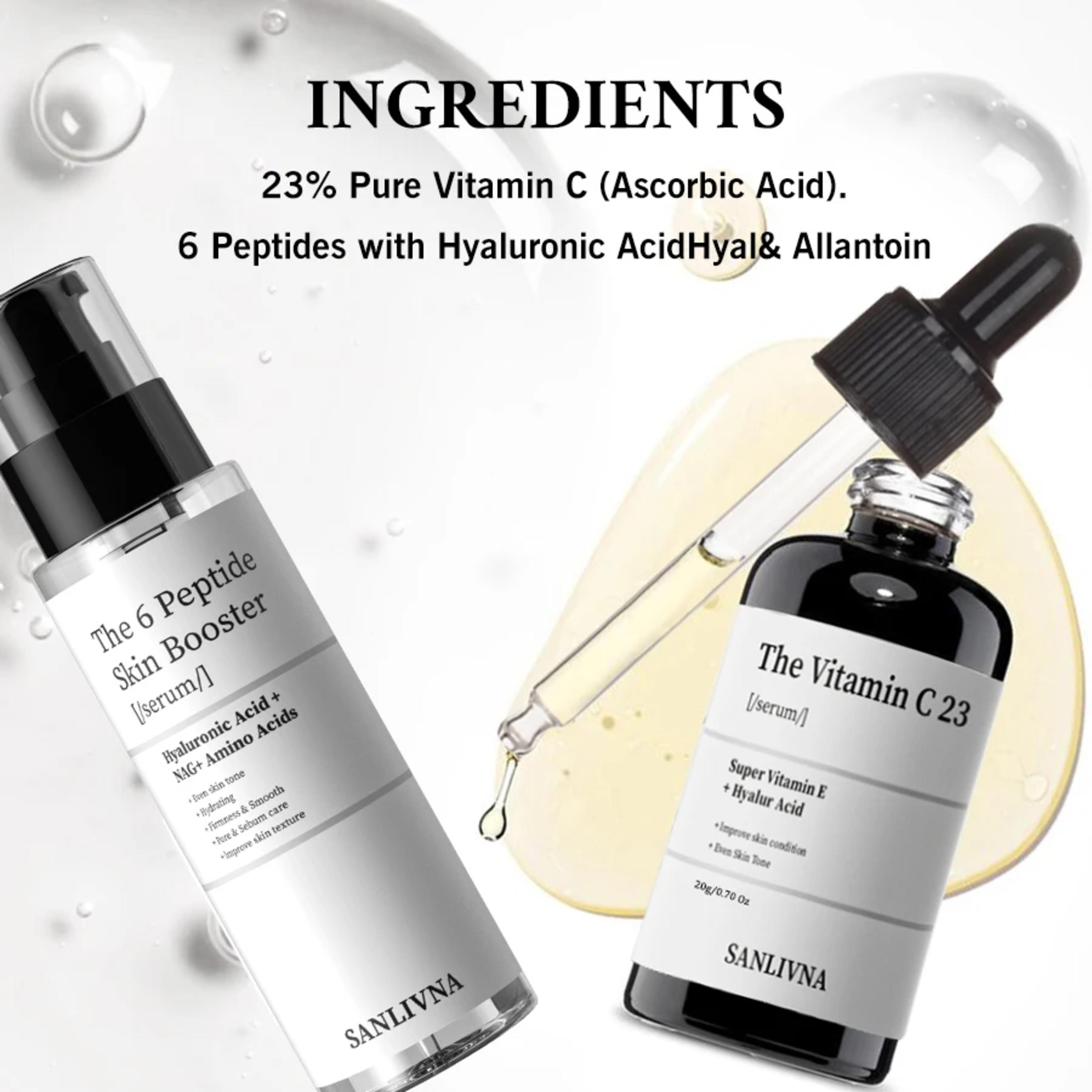 Vitamin C 23% Peptide Enhanced Kit - Improve Dull Skin Tone - Korean Skincare, Vitamin C Serum, Face Serum Kit Anti-Aging view 3
