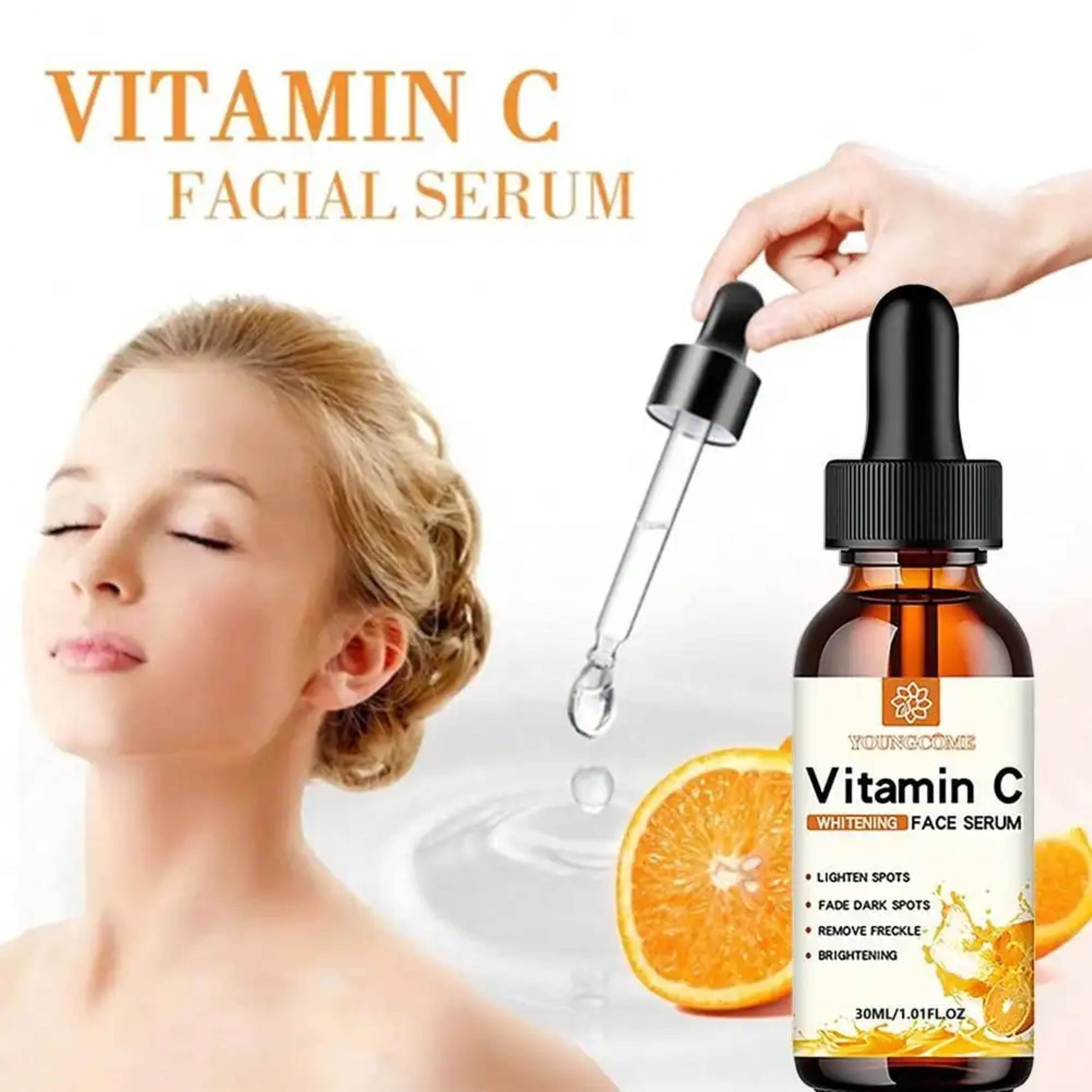 Vitamin C Facial Essence Contains Hyaluronic Acid Dark Spot Remover Moisturizing Repair Anti-aging Essence Facial Skin Care 30ml view 3