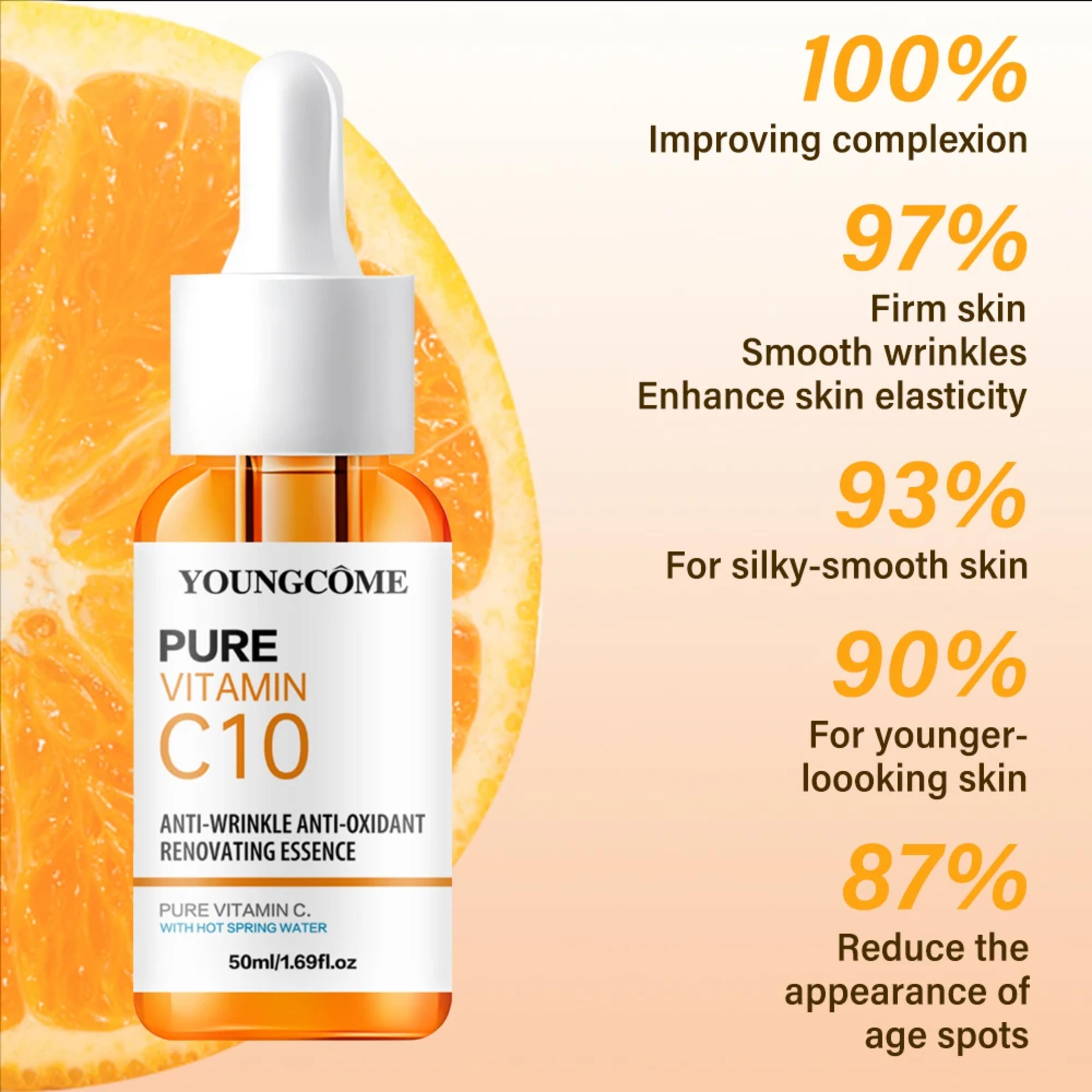 Vitamin C Facial Essence Hyaluronic Acid Dark Skin Brighten Serum Fade Fine Lines Moisturizing Repair Dull Serum Face Skin Care view 3