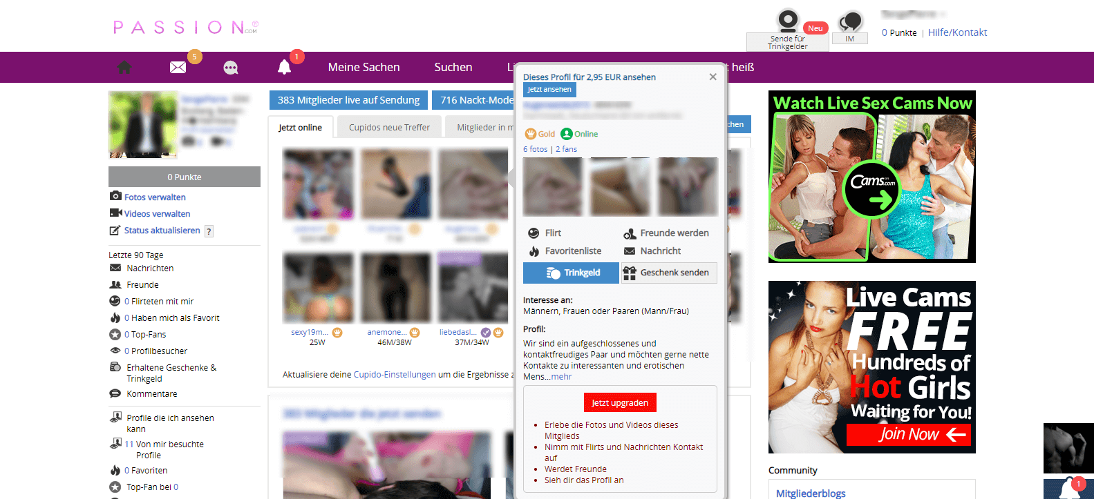 Passion.com Startseite