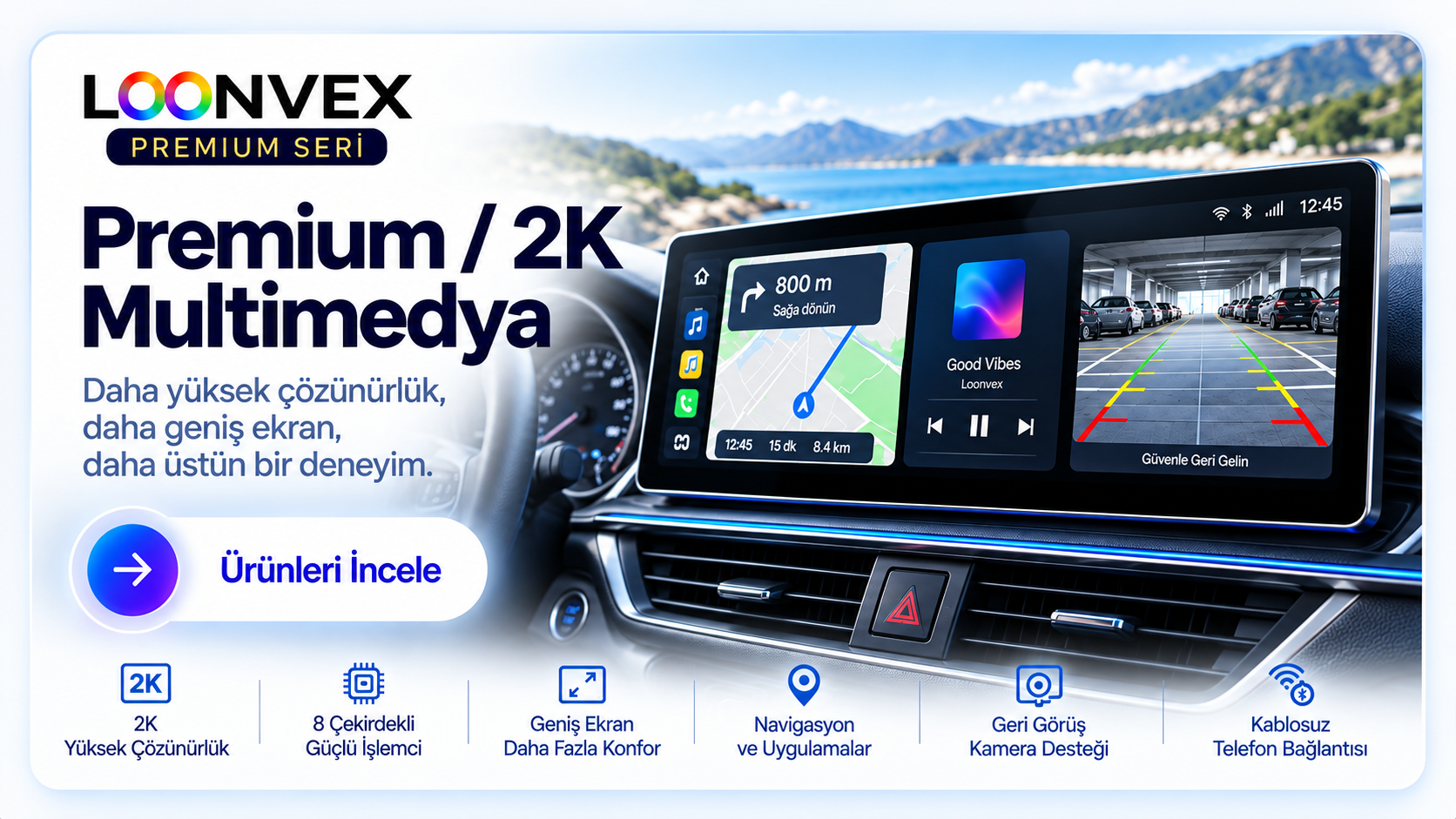LOONVEX Premium 2K Multimedya Ekran