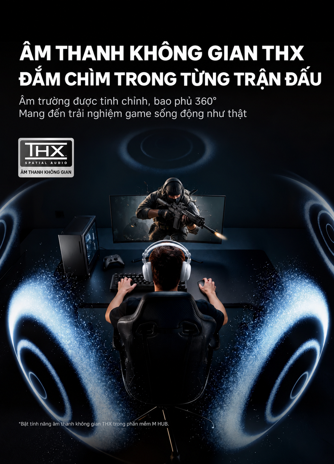 Âm thanh không gian THX Spatial Audio trên tai nghe MCHOSE R9