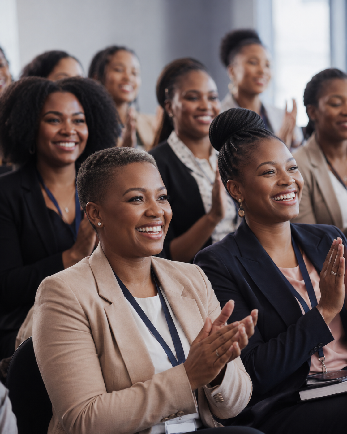 Women leaders collaborating at the Summit