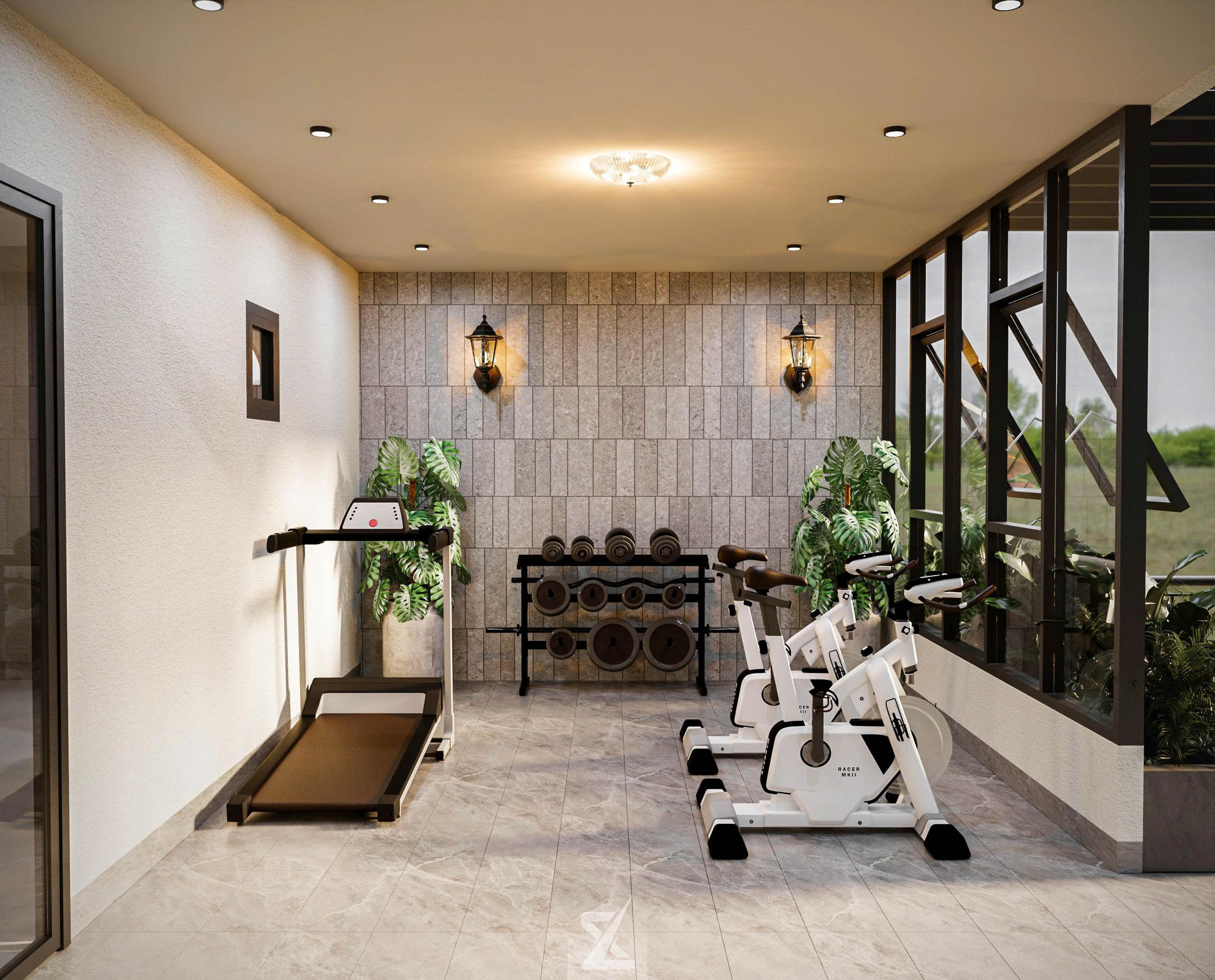 Phòng tập gym đa năng tiện nghi tại gia