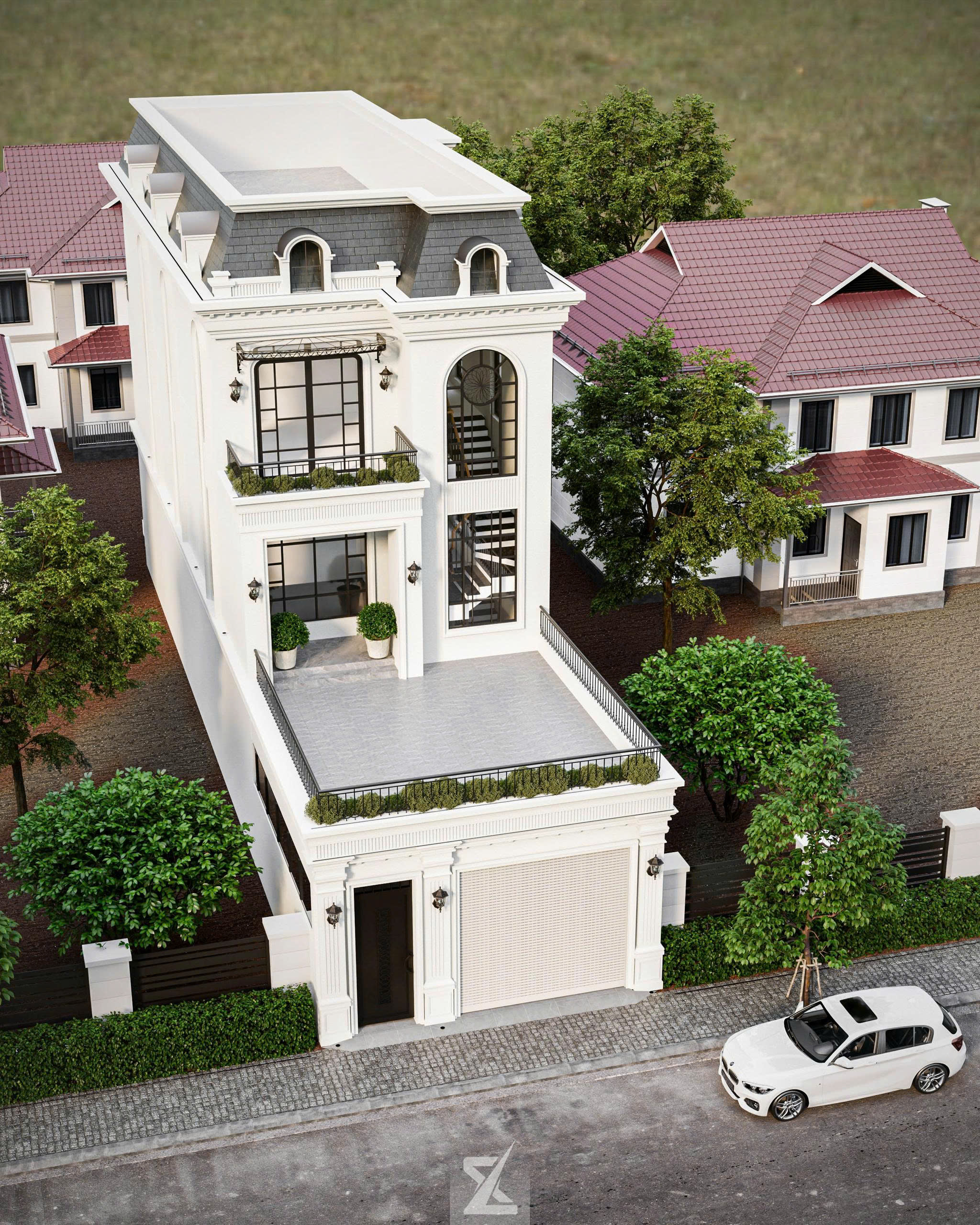 Toàn cảnh biệt thự AMARA VILLA nhìn từ trên cao