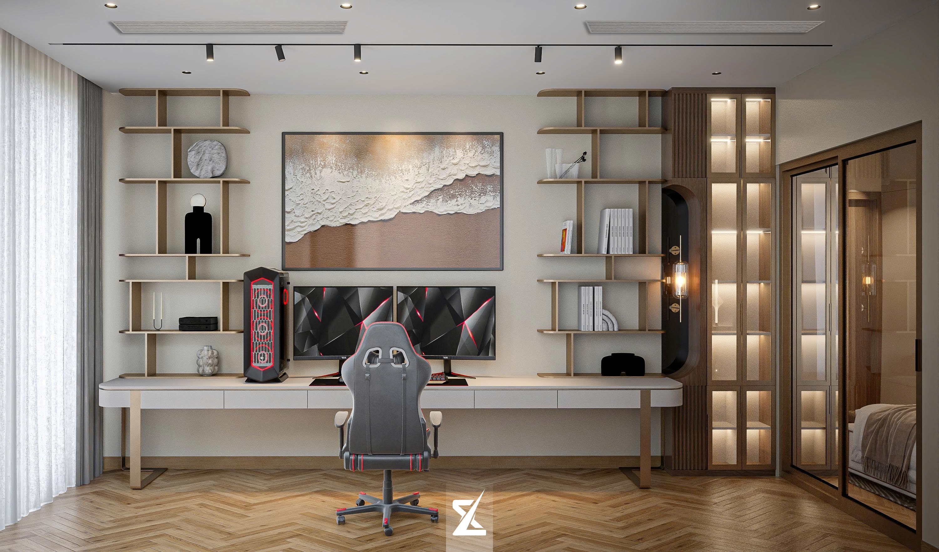 Phòng làm việc và gaming công nghệ hiện đại