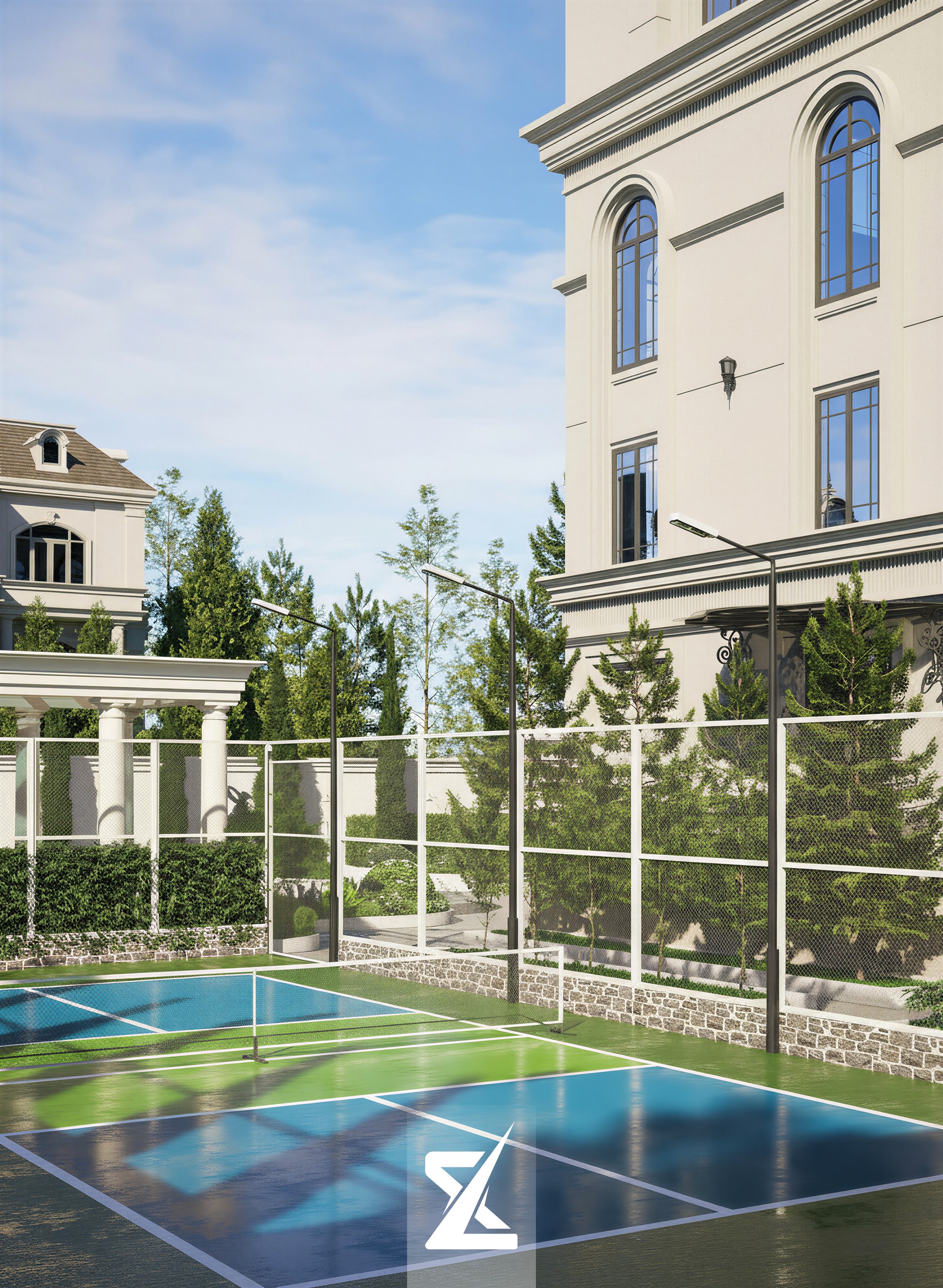 Sân Pickleball Tennis tiêu chuẩn quốc tế trong khuôn viên Maison Royale Villa