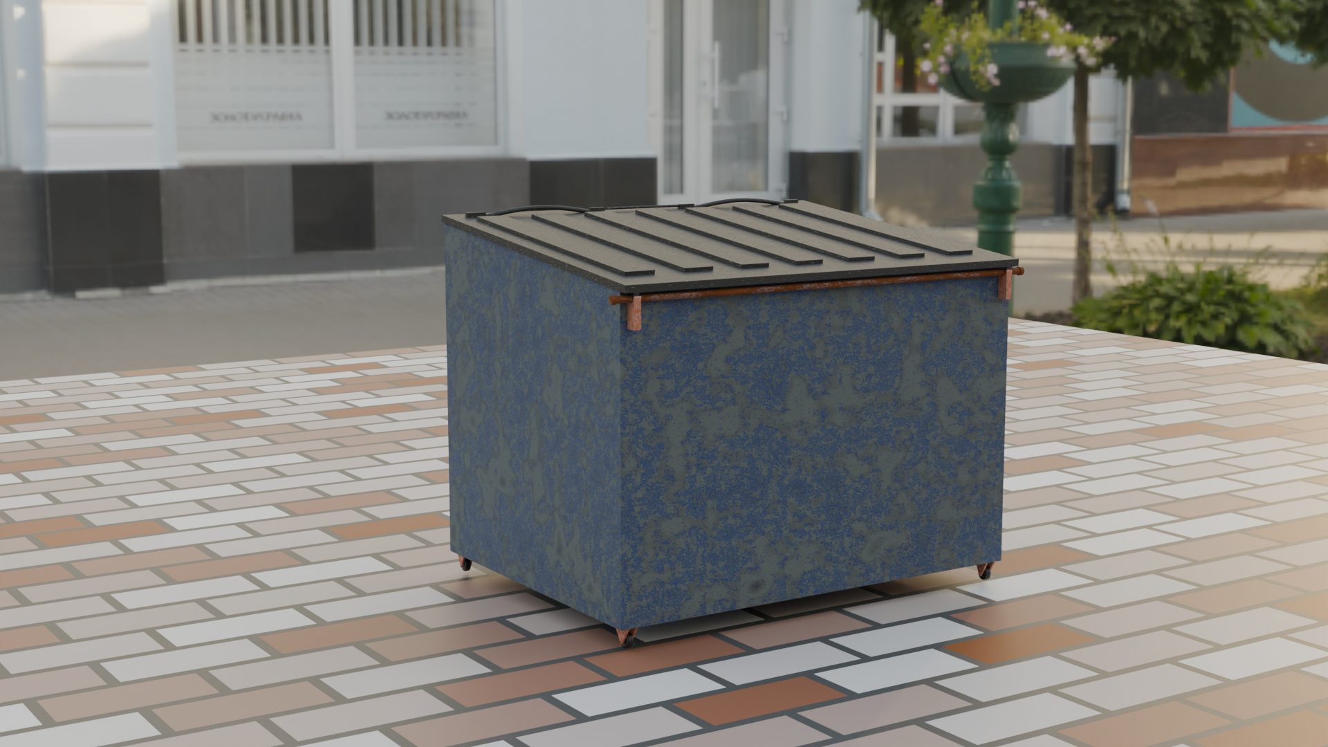 Tong sampah berkarat