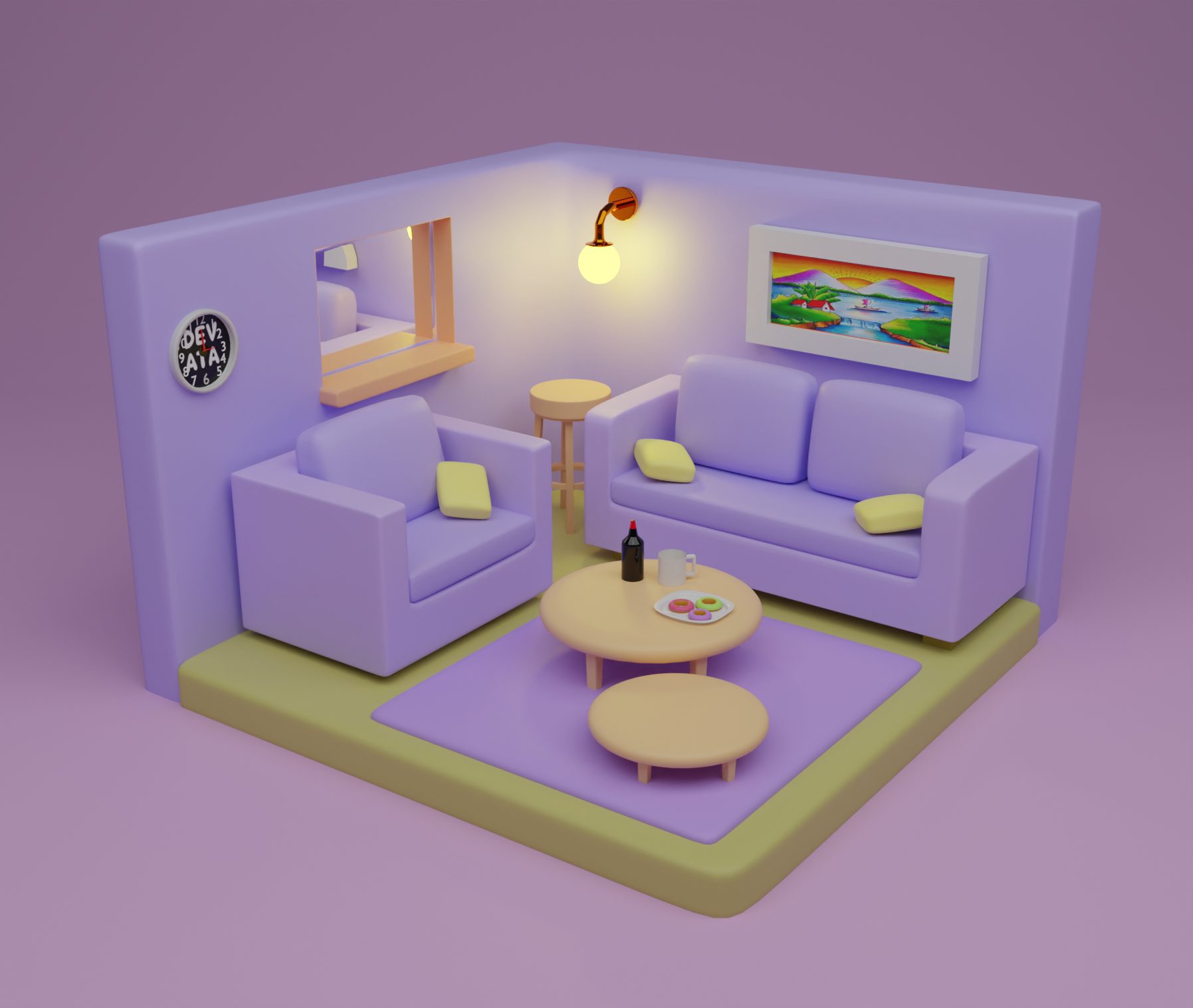 Isometric Ruang Tamu