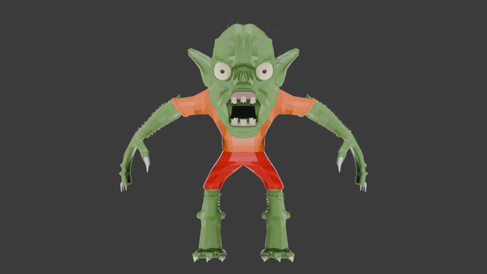 Zombie / game antagonist character / 3D model