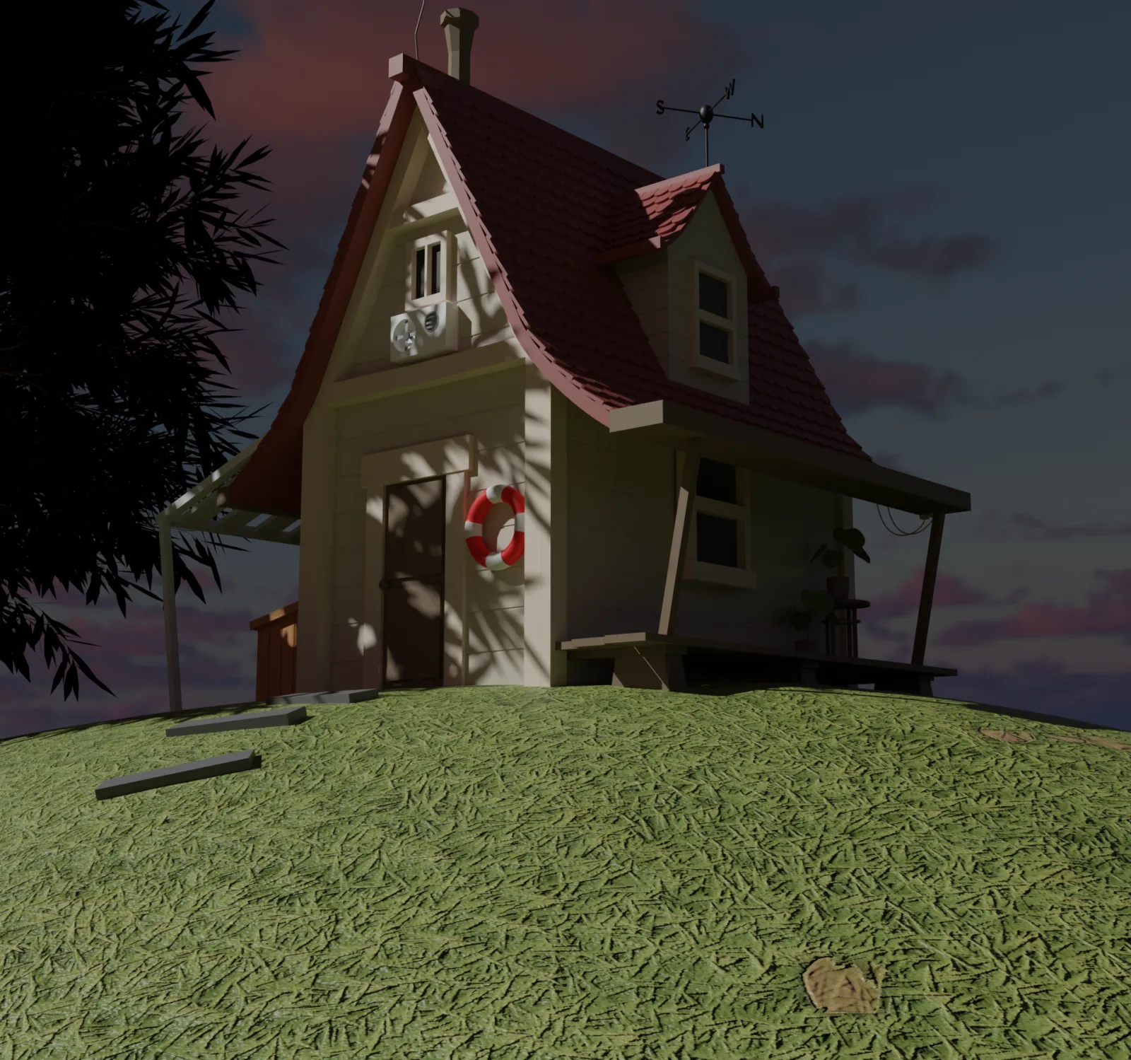 simple wood house