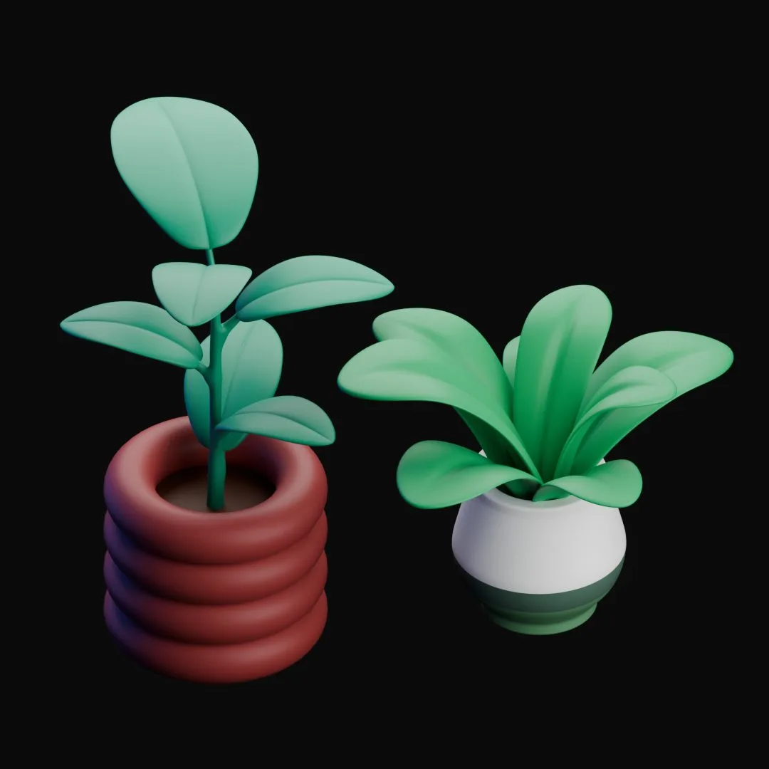 Cute 3D Flower model 3