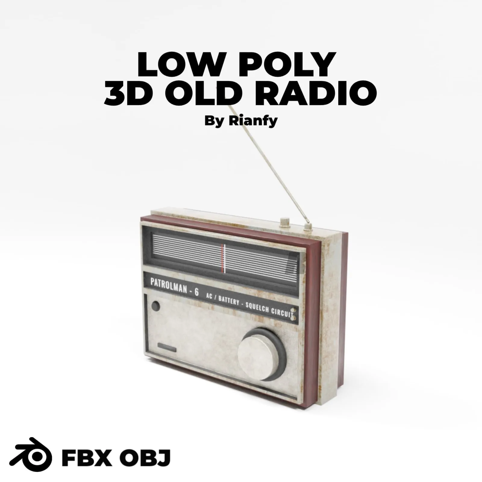 3D MODEL OLD VINTAGE RADIO