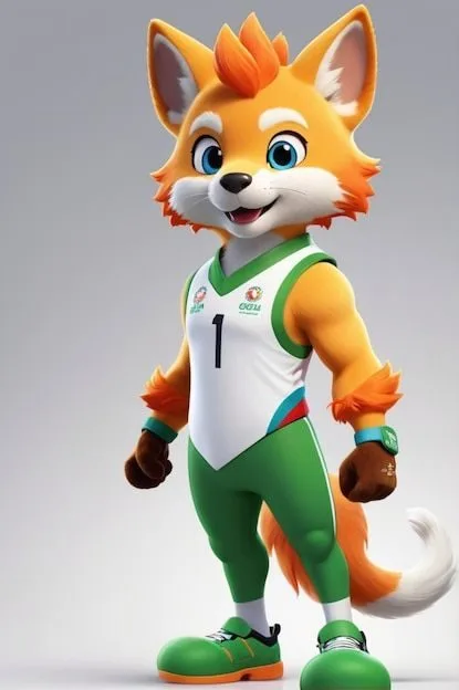 Maskot Rubah Basket