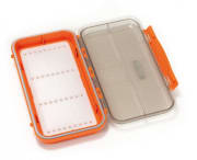 C&F Large Single-Sided WP Fly Case for Bulky Flies  (CFGS-3500CT) Bright Orange with Clear Lid