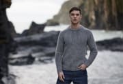 Fisherman Genser Rib Crew Neck Porridge-Navy