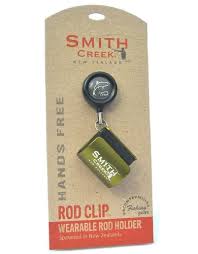 Smith Creek Rod Clip+, the original wearable fishing rod holder