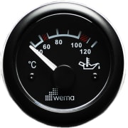 Oljetemperaturmåler Sort 0-120 grader  - Wema