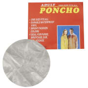 Regnponcho, voksen, transparent