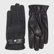 MJM Glove Nigel – Harris Tweed/Leather - Black/Anthracite