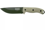 ESEE-5 OD green blade, green canvas micarta 3D handle, black Kydex sheath