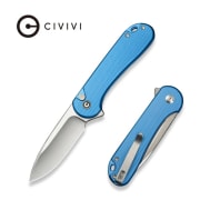 Civivi Button Lock Elementum II - Diamond Pattern Blue Aluminum Handle - Nitro V Blade