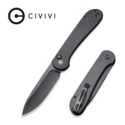 Civivi Button Lock Elementum - Black G10 Handle - Black - Stonewashed 14C28N Blade