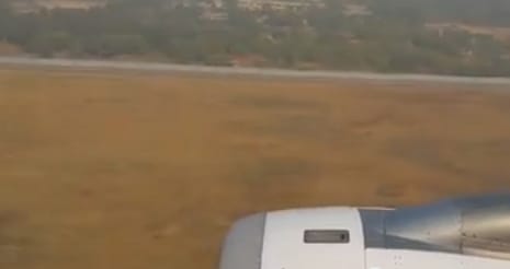 Air Astana KC907 landing at New Dehli