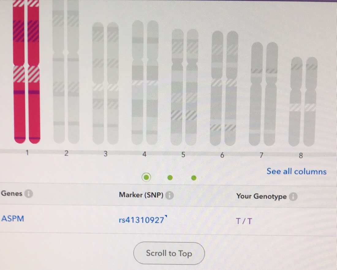 SNP rs41310927 results from 23andme