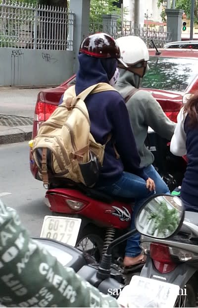 Crazy Motorbike Rider in Saigon