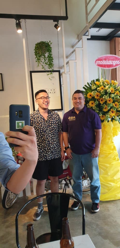 Yours truly (right) with Tam, owner of Saigon Siblings (formerly Vietcetera Cafe)