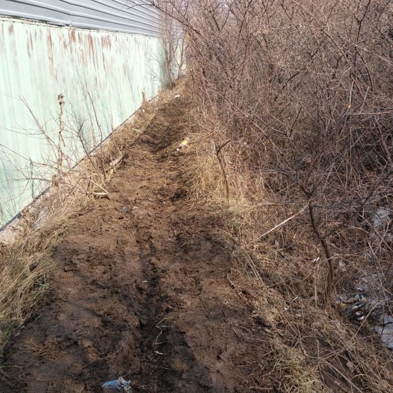 Another view of the muddy trail