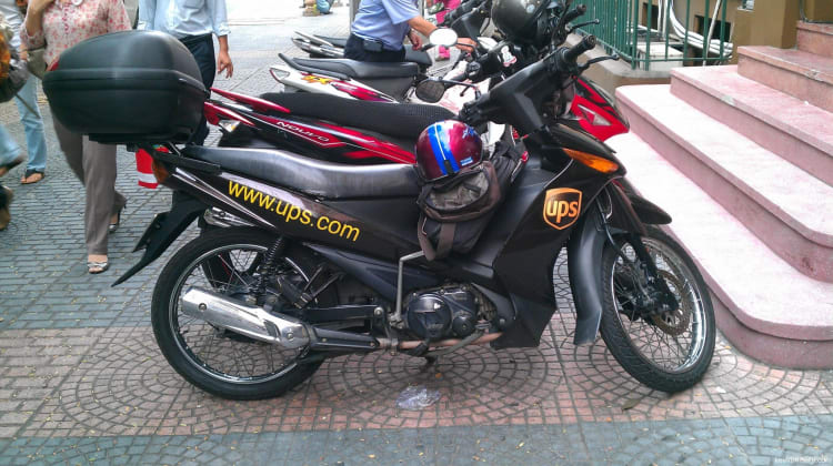 UPS Motorbike in Saigon, Vietnam