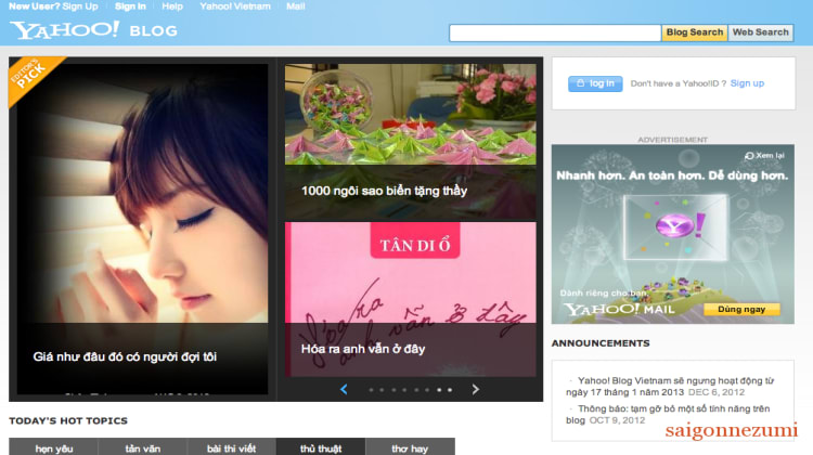 Yahoo shuts down Yahoo Blog Vietnam