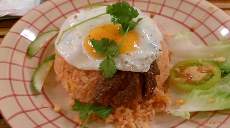My bone with eggs and rice - Bone 2 Chi Em, Saigon, Vietnam
