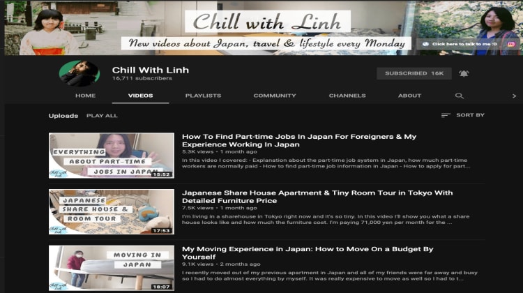 Chill with Linh Vietname vlogger in Japan
