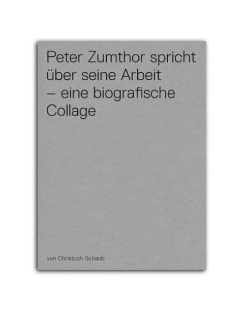 DVD Peter Zumthor spricht