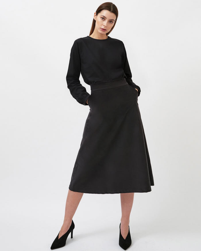 A-line Corduroy MidiSkirt anthracite