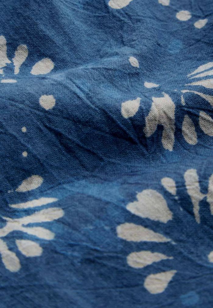 Bidatsu woodblock indigo dye