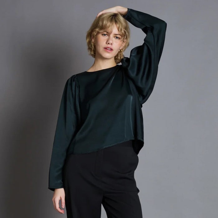 Blouse Orivesi bottle green